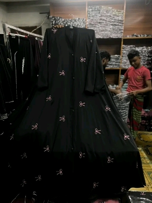 Picture of borqa dobai cerry febris embroidery borqa