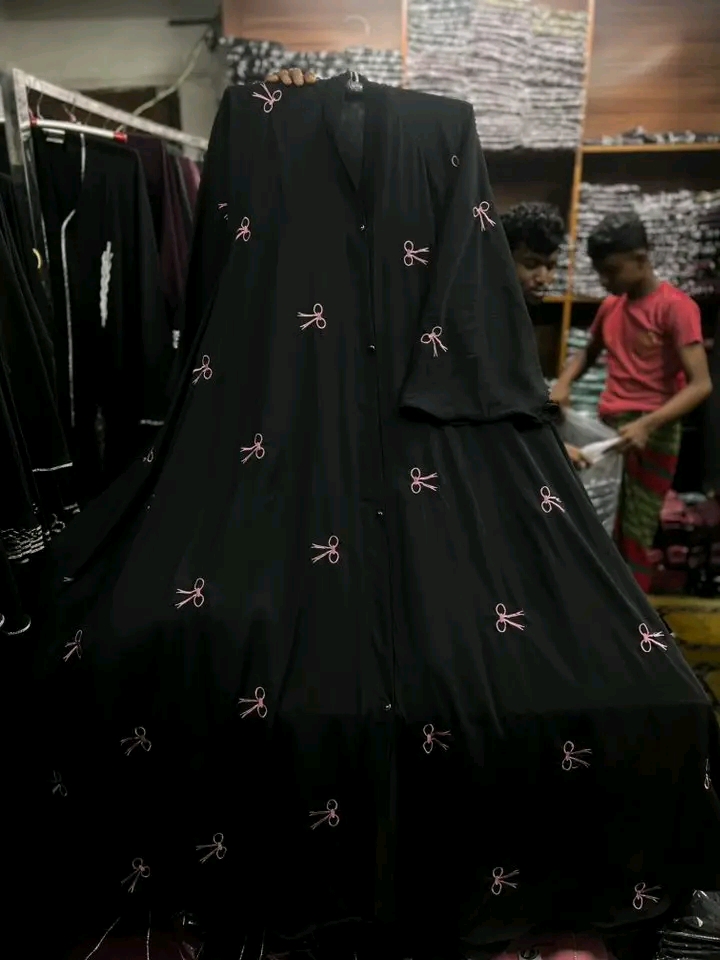 Picture of borqa dobai cerry febris embroidery borqa