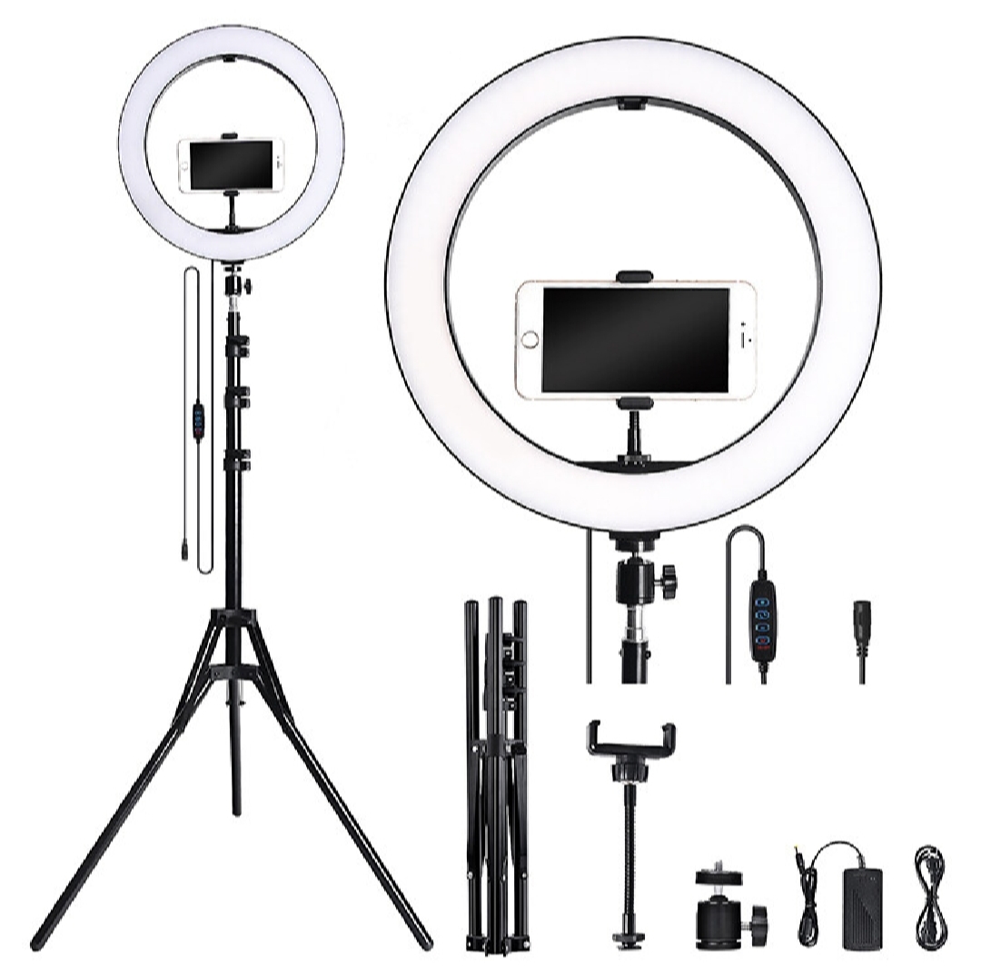 Picture of 14 incs ring light with stand -enhance your lighting setup and perfect shots with adjustable brightness and stability