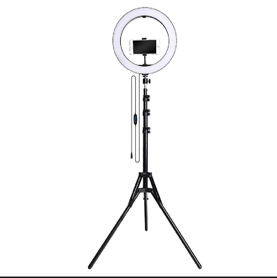 Picture of 14 incs ring light with stand -enhance your lighting setup and perfect shots with adjustable brightness and stability