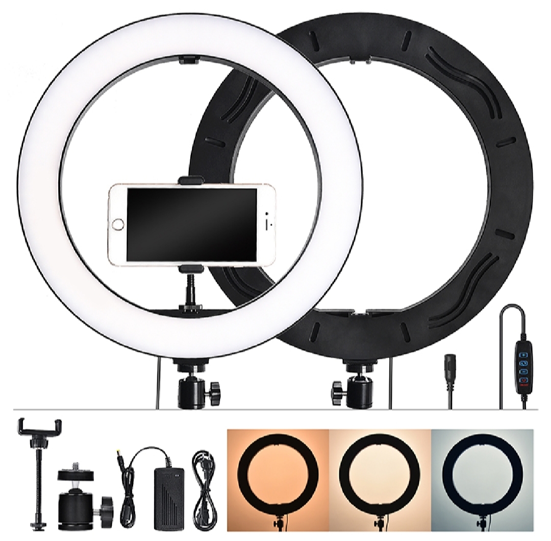 Picture of 14 incs ring light with stand -enhance your lighting setup and perfect shots with adjustable brightness and stability
