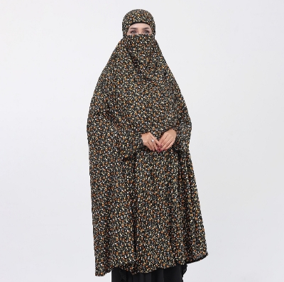 Picture of Nikab Khimar Hijab for Muslim Women Modesty Full Coverage Face Veil Headscarf for Married Ladies