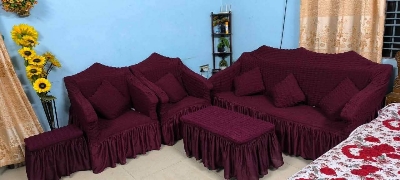 Picture of 3+1+1 seats spandex elastic sofa cover made in turkey