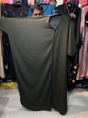 Picture of ABAYA Popkon Dobai New Degin Borqa Women's Fashionable Long Black Abaya with Open Front And Side Slits for Women