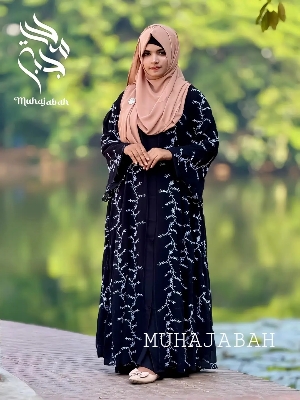 Picture of Burqa new degin dobai cerry febris embroidery burqa