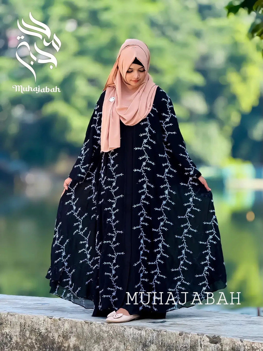 Picture of Burqa new degin dobai cerry febris embroidery burqa