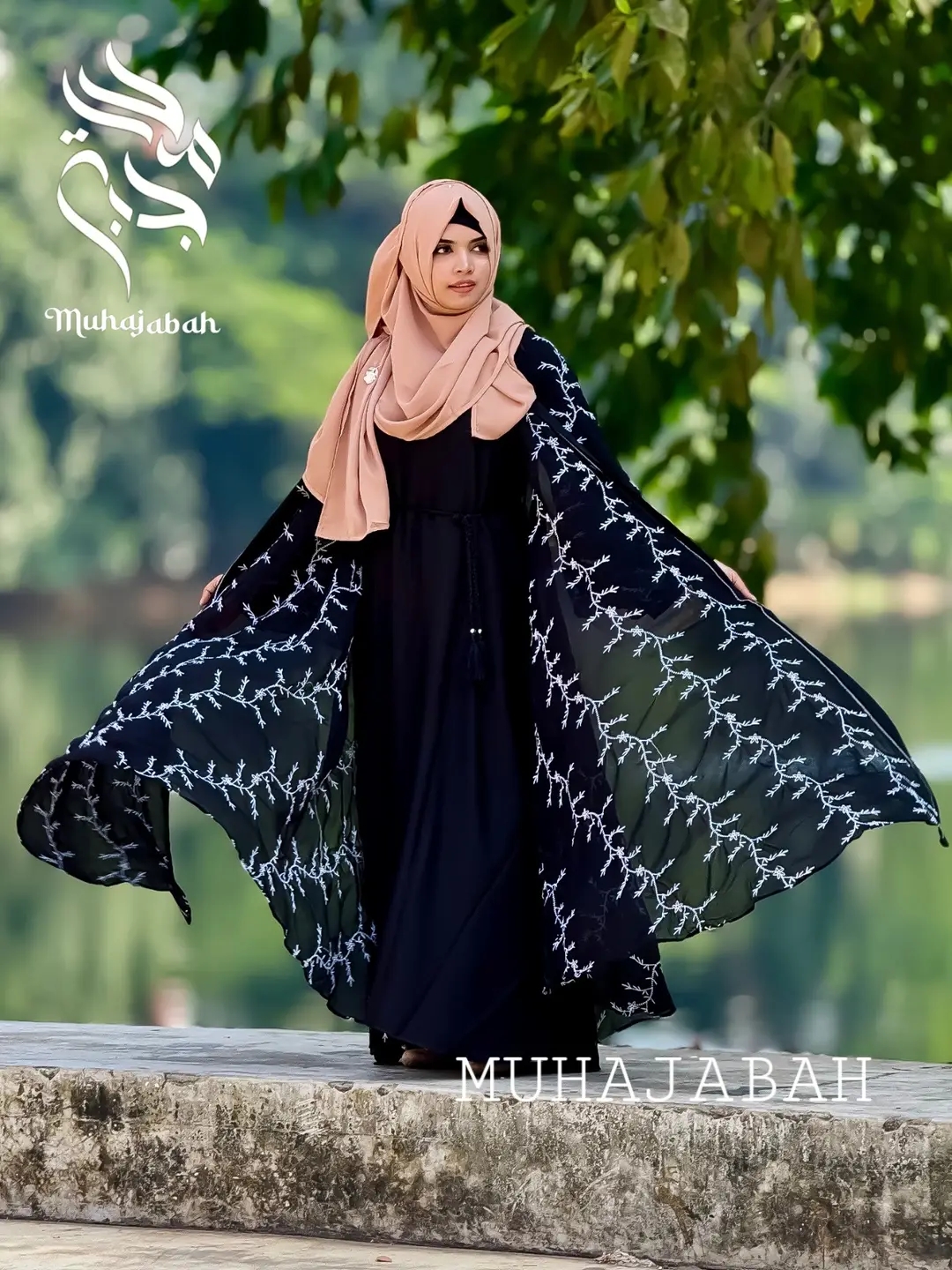 Picture of Burqa new degin dobai cerry febris embroidery burqa