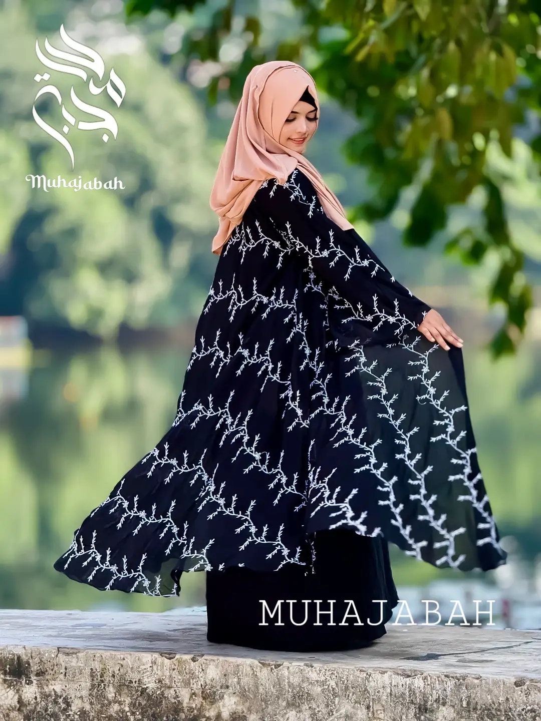 Picture of Burqa new degin dobai cerry febris embroidery burqa