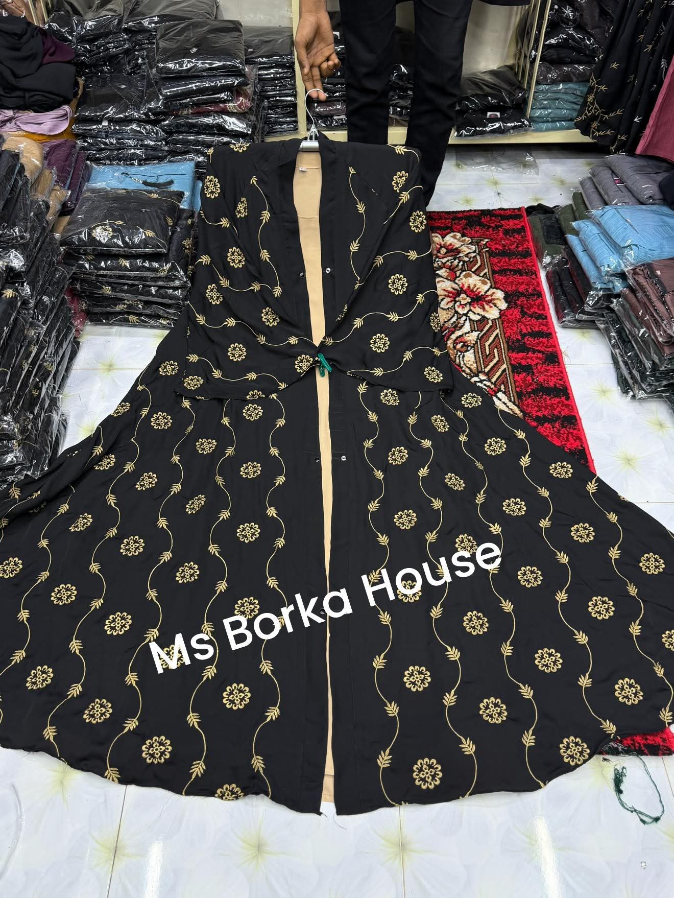 Picture of Burqa new degin dobai cerry febris embroidery burqa