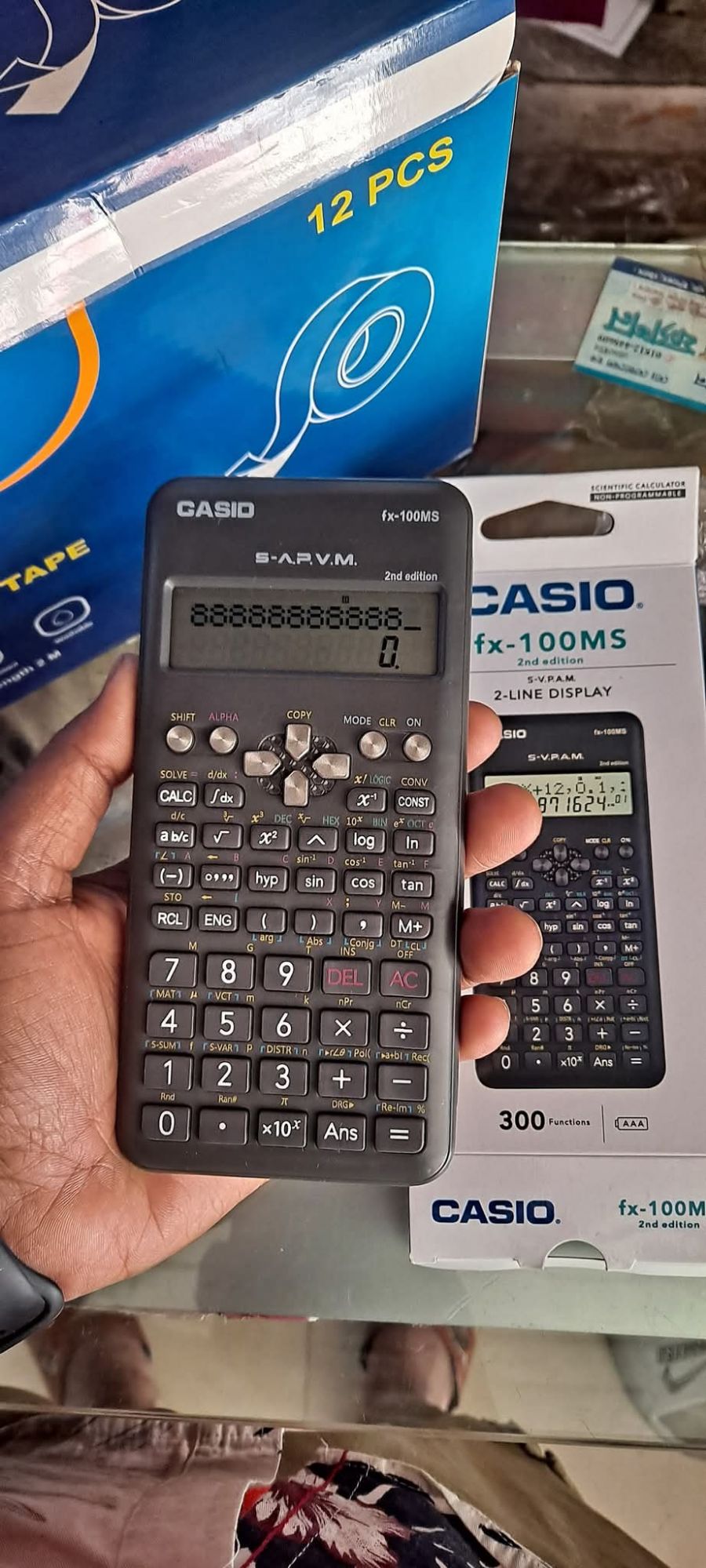 Picture of fx 100ms Calculator  2nd Edition , fx 100ms 2nd edition, calculator,  Color Black,  Best Fx-100ms  FOR students, Bl