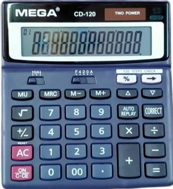 Picture of Mega mg cd 120 calculator 12 Digit - Dual Power CD-120 - 1pcs calculator