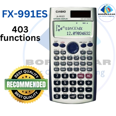 Picture of Fx 991 es calculator, 991es,991es calculator, Best Quality Scientific calculator for Students, solar and Battery, Silver.
