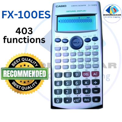 Picture of Fx 100 ES Calculator, fx 100es calculator for students, 100es calculator, best scientific calculator, 403 functions, Battery Powerd, Silver.