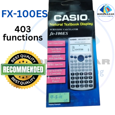 Picture of Fx 100 ES Calculator, fx 100es calculator for students, 100es calculator, best scientific calculator, 403 functions, Battery Powerd, Silver.