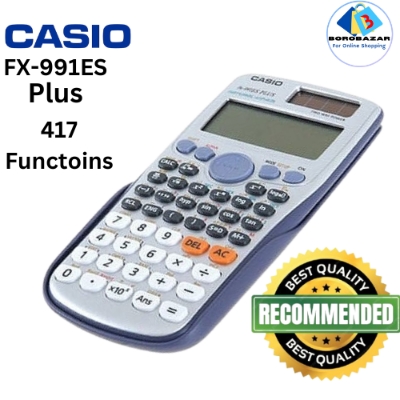 Picture of Fx 991 Es Plus Calculator, Sceintific calculator, fx 991 es plus calculator original, scientific calculator fx 991, 991 es plus calculator, 991es calculator, 991es plus calculator, best calculator for students. solar and Battery -  Color, Silver & Blue