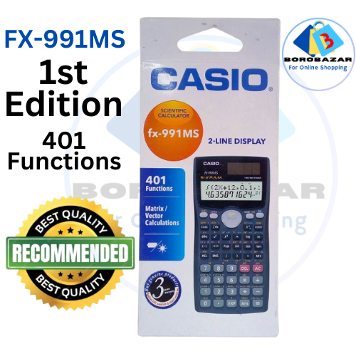 Picture of Fx-991MS Calculator, 991ms scientific calculator, fx 991ms scientific calculator, solar & Battery, For students, Color, Black