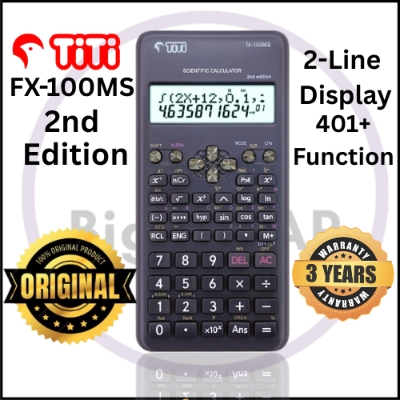 Picture of 3 Year Official Warranty  Fx 100ms calculator , fx 100ms calculator 2nd edition , fx 100 ms , titi calculator ,  100ms calculator , for students Best calculator - colour Black | Pink | Green