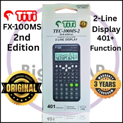 Picture of 3 Year Official Warranty  Fx 100ms calculator , fx 100ms calculator 2nd edition , fx 100 ms , titi calculator ,  100ms calculator , for students Best calculator - colour Black | Pink | Green