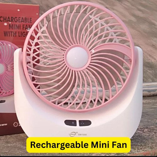 Picture of Lithium rechargeable mini table air cooling fan with LED light JOY SUPER 1880 Battery Power - 2400 mAh Place of origin : china