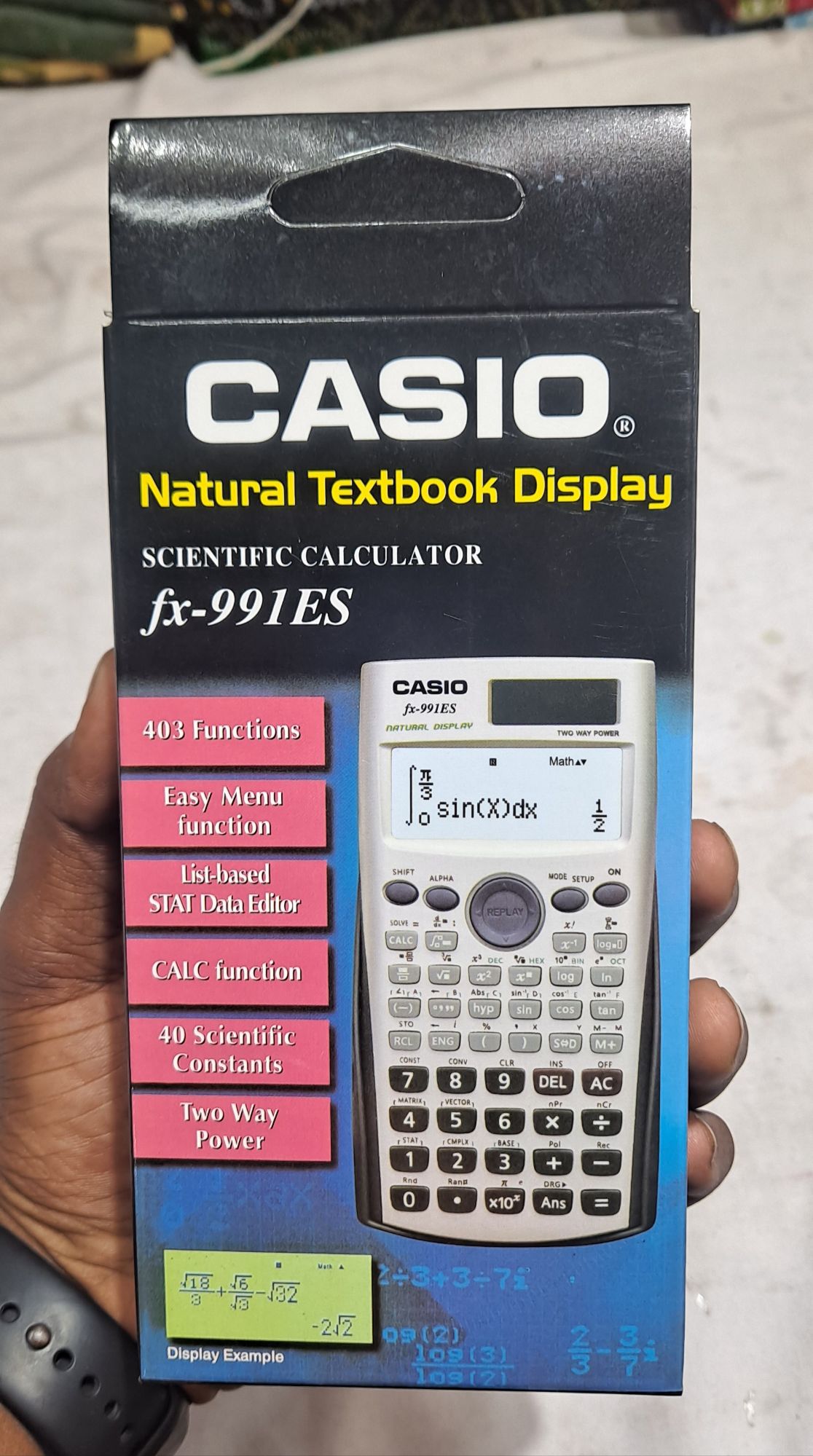 Picture of Fx 991 es  Calculator – 403 Function – Dual Power – Natural Display –fx 991es Scientific Calculator For Students
