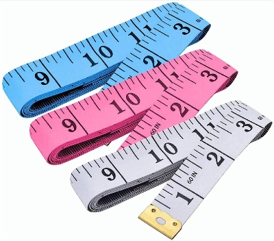Picture of 60 inches Double Scale Soft Tape Measure Flexible Measuring Tape Ruler Weight Loss Medical Body Measurement Sewing Tailor Dressmaker Cloth Ruler with Accurate Measurements(150cm/60inch)