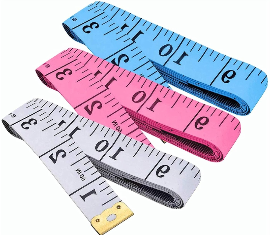 Picture of 60 inches Double Scale Soft Tape Measure Flexible Measuring Tape Ruler Weight Loss Medical Body Measurement Sewing Tailor Dressmaker Cloth Ruler with Accurate Measurements(150cm/60inch)