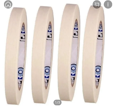 Picture of Masking Tape 1/2 Inch 12 mm (Pack of 1) of Multi-Use, Easy Tear Tape. Great for Carpenter Labeling, Painting, Packing Adhesive Leaves No Residue