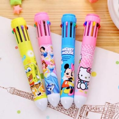 Picture of 8 Color Ball Point Shuttle Pen 8 In 1 Kids Favorite Great