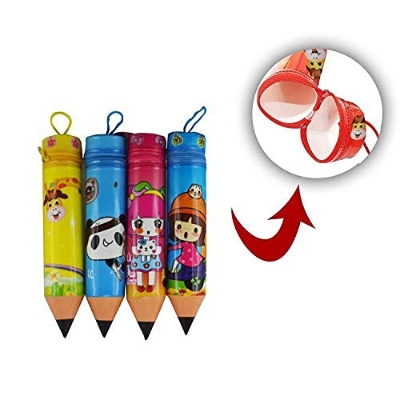 Picture of Return Gifts for Kids Birthday Party | Pencil Shape Stationery Pouch Case | Gift for Boys & Girls | Pack of 1