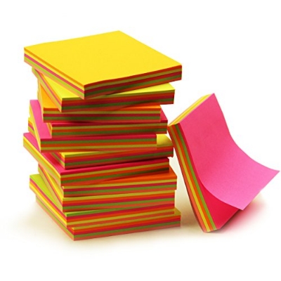 Picture of Sticky Notes 3 x 3 Inch - 1 Pads/Pack, 100 Sheets! Assorted Bright Colors, Notes For All Occasions!