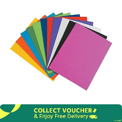 Picture of Color Paper A4 for Craft, Art & Photocopy - 100 Sheets. 10 Colour. 80GSM