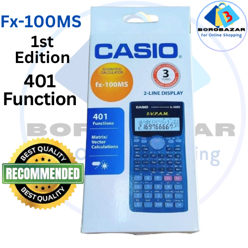 Picture of FX-100MS Scientific Calculator – 401 Functions – Dual Power – Non-Programmable – Exam Use Model,  Calculator for students