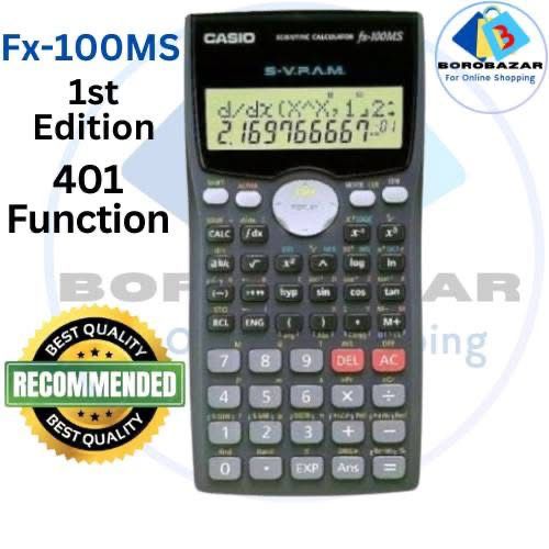Picture of FX-100MS Scientific Calculator – 401 Functions – Dual Power – Non-Programmable – Exam Use Model,  Calculator for students