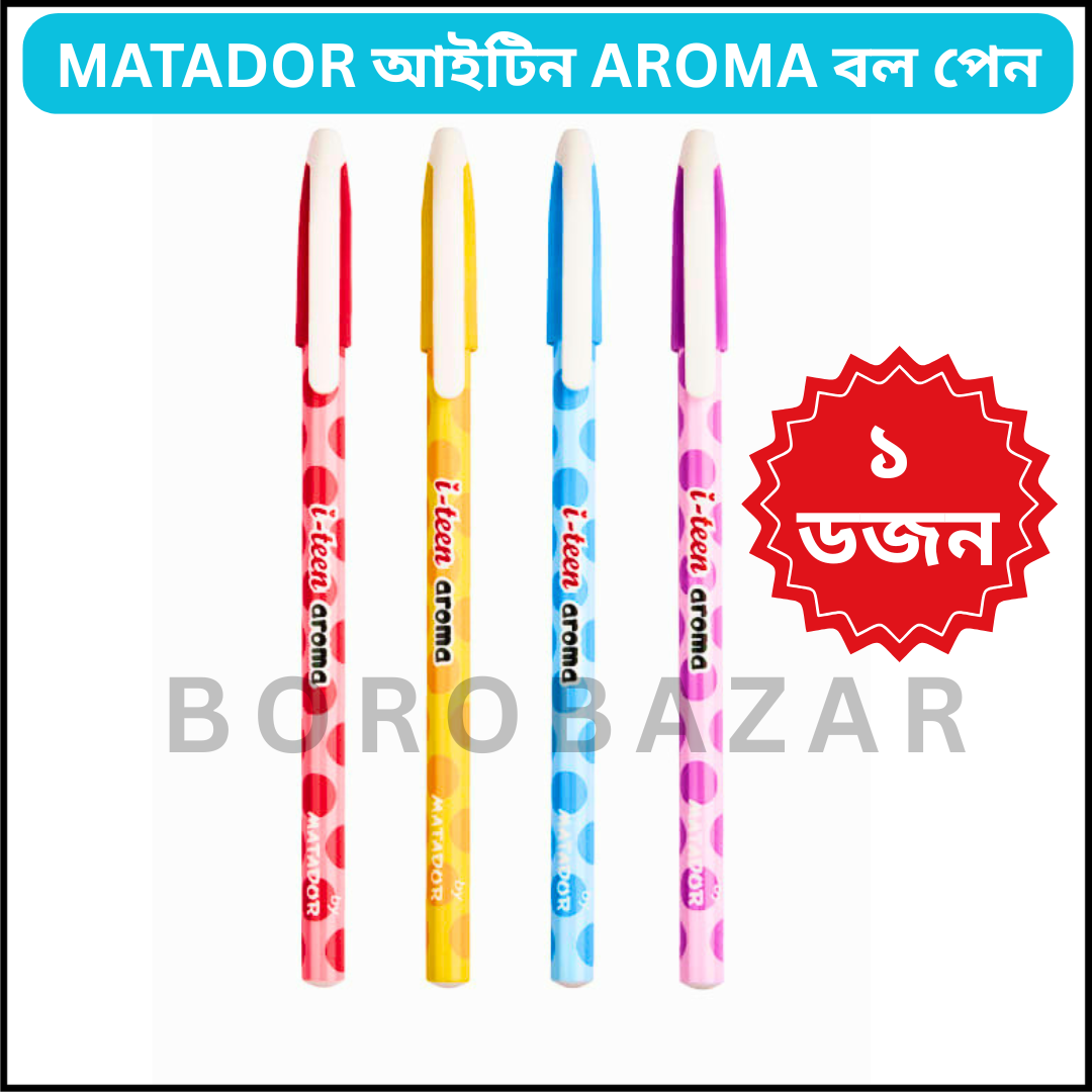 Picture of Matador Aroma Ballpoint Pen Set 6pcs - 0.6mm Fine Tip - Perfumed Ink -
