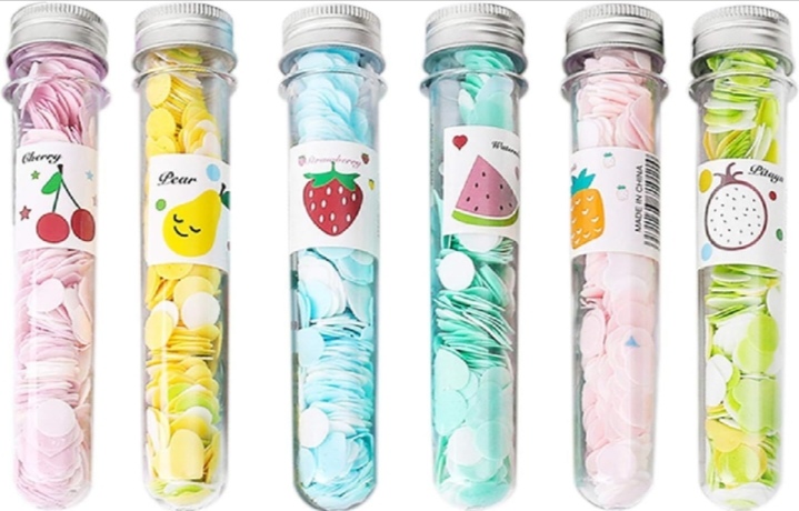 Picture of Hand Paper Soap for Travel – Disposable Foaming Paper Soap Strips for Kids & Adults | Pocket-Friendly Hand Washing Sheets Multi colour - 1 Pcs