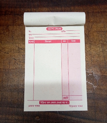 Picture of Cash Memo Pads - 100 Pages, 6 pcs | Billing/Receipt Memo  for Business Use