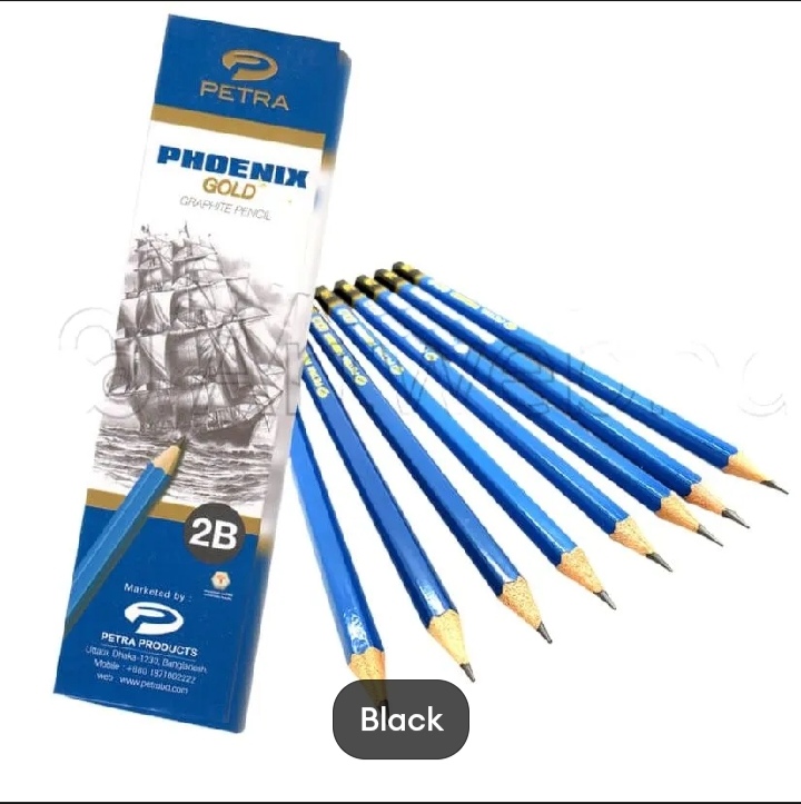 Picture of Petra Phoenix Gold Graphite Pencil 2B – 12 Pcs Box | Smooth Writing | Premium Quality