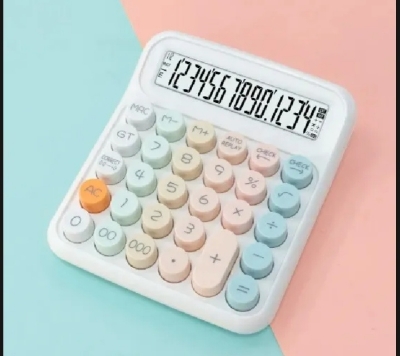 Picture of CTIFREE ECO-013 Large Button Desktop Calculator 12-Digit Display | Dual Power Solar & Battery | Office Business Student Exam Calculator