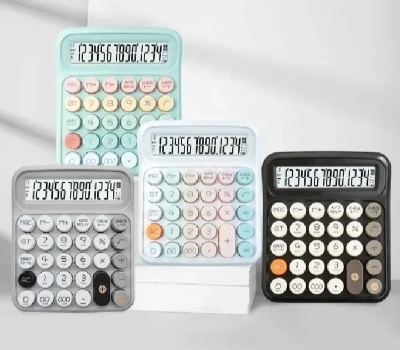 Picture of CTIFREE ECO-013 Large Button Desktop Calculator 12-Digit Display | Dual Power Solar & Battery | Office Business Student Exam Calculator