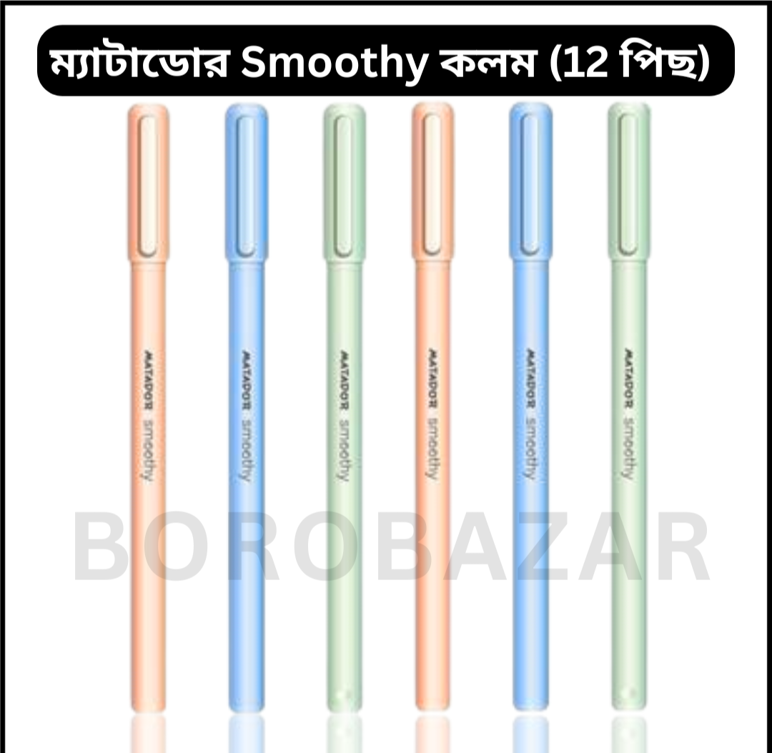 Picture of Matador Smoothy Premium Ball Pen With Oil Gel Pen Black Ink 0.7 mm 12 pcs Set