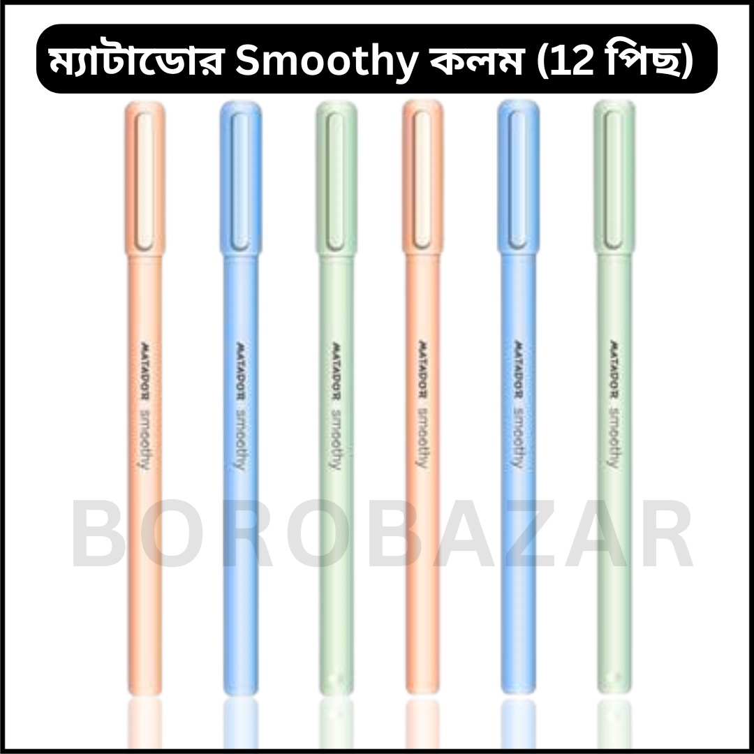 Picture of Matador Smoothy Premium Ball Pen With Oil Gel Pen Black Ink 0.7 mm 12 pcs Set