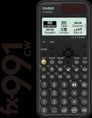 Picture of Fx 991CW Calculator,  fx 991 cw Classwiz two way powered solar & Battery - color Black