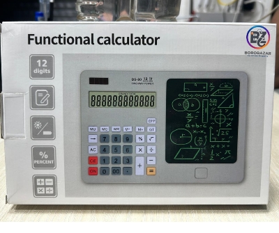 Picture of Calculator with Notepad – 12 Digit LCD Display | Solar & Battery Powered | Digital Drawing Pad with Stylus Pen (Big Size)
