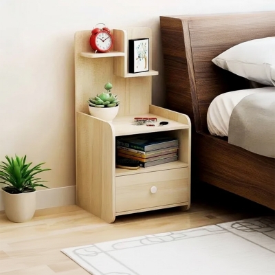 Picture of Andormahal Bedside Table with one Drawer Made of Melamine Laminated Board