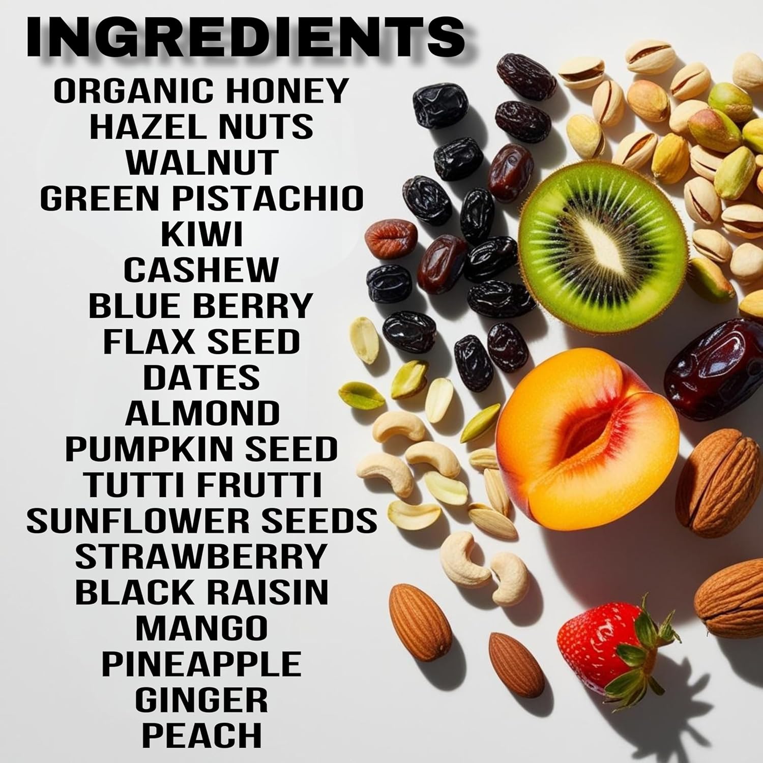 Picture of Mixed Fruits and Nuts with_Honey -500g