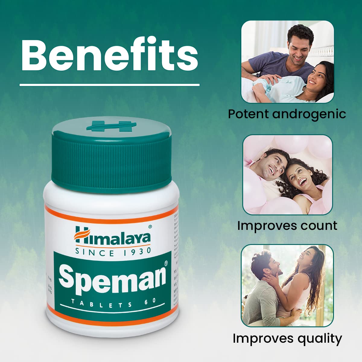 Picture of Himalaya Speman - Bottle of 60 Tablets