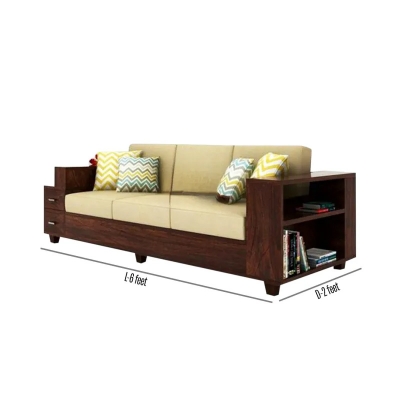 Picture of Andormahal (MDF) Three Seater Sofa plus Storage (Without Foam)-(6ft by 2ft)