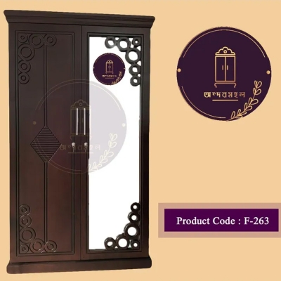 Picture of Andormahal (MDF) Stylish Almira (Double Door with mirror)-(6ft by 2.5ft by 16inch)