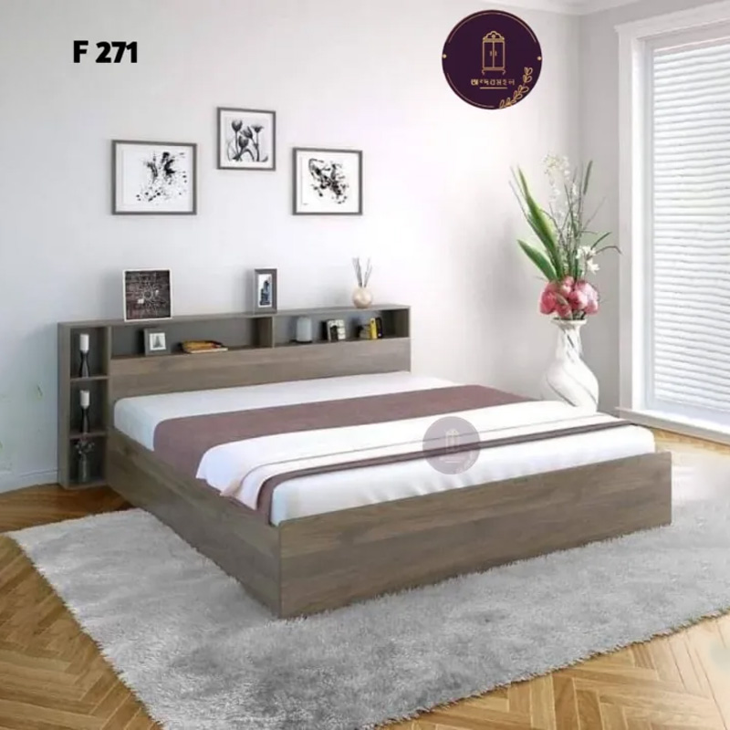 Picture of AndorMahal (MDF) Malaysian Process Wood Stylish Khat/Bed King Size-(6ft by 7ft)