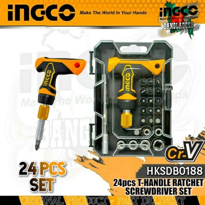 Picture of INGCO 24PCS T-handle Wrench Screwdriver Set HKSDB0188 -Multicolor